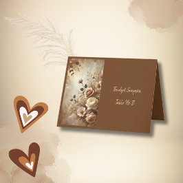 Romantisch Dromerig Bloemen Single Guest Place kaa Bedankkaart