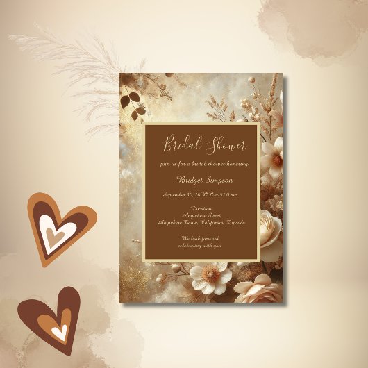 Romantisch Dromerig Bloemen Vrijgezellenfeest Kaart