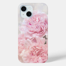 Romantisch Dromerige Roze Anjers iPhone 15 Case