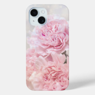 Romantisch Dromerige Roze Anjers iPhone 15 Case