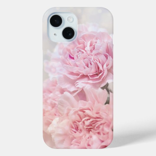 Romantisch Dromerige Roze Anjers Case-Mate iPhone Case (Achterkant)