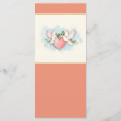 Romantisch Duiven Koraal Huwelijksmenu Menu (Achterkant)