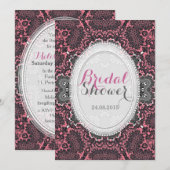 Romantisch Dusky Roze Damask Vrijgezellenfeest Kaart (Voorkant / Achterkant)