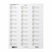 Romantisch Dusty Blue Welkom Bloemen Huwelijk Etiket (Full Sheet)