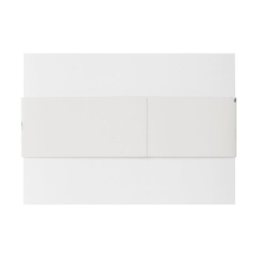 Romantisch Dusty Blue Welkom Bloemen Huwelijk Uitnodigingen Wikkel (Achterkant Voorbeeld)