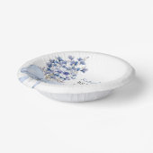 Romantisch Dusty Blue & White Calla Lily Wegwerp Papieren Kommen (Gebogen)