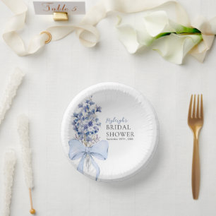 Romantisch Dusty Blue & White Calla Lily Wegwerp Papieren Kommen