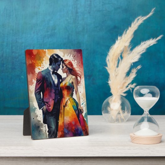 Romantisch echtpaar Afbeelding. home decor Fotoplaat (Zijkant)