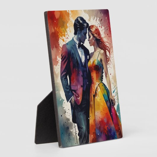 Romantisch echtpaar Afbeelding. home decor Fotoplaat (Zijkant)