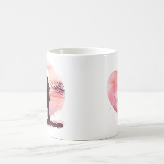 Romantisch echtpaar in Sunset Coffee Mok (Center)