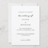 Romantisch Eenvoudig Script Trouwen Kaart (Voorkant)