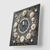 Romantisch eerste Jubileum krans ontwerp Vierkante Klok (Hoek)