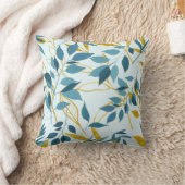 Romantisch Elegant Blauw Blauw Blad Blad Huwelijk Kussen (Deken)