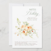 Romantisch Elegant Bloemen Terracotta Verjaardagsf Kaart (Voorkant)