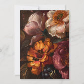 Romantisch Elegant Fine Art Bloemen Schilderij Bru Kaart (Achterkant)