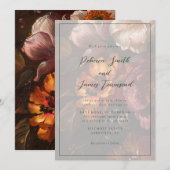 Romantisch Elegant Fine Art Bloemen Schilderij Bru Kaart (Voorkant / Achterkant)