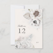 romantisch elegant floral bruiloft nummer RSVP kaartje (Voorkant)