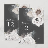 romantisch elegant floral bruiloft nummer RSVP kaartje (Voorkant / Achterkant)