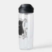 Romantisch, Elegant Frans ingelijst gepersonalisee Waterfles (Achterkant)
