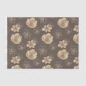 Romantisch Elegant Gouden Folie Bloemen Patroon Tissuepapier (Voorkant)