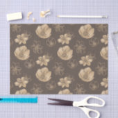 Romantisch Elegant Gouden Folie Bloemen Patroon Tissuepapier (Craft)