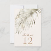 Romantisch Elegant Gouden Huwelijkstafel Nummer RSVP Kaartje (Achterkant)