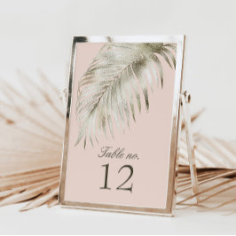 Romantisch Elegant Gouden Huwelijkstafel Nummer RSVP Kaartje