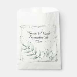 Romantisch Elegant Groen Stoffig Groen Bladeren Bedankzakje