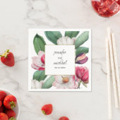 Romantisch Elegant Magnolia Bloesems Bloemen Servet (Insitu)