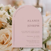 Romantisch Elegant Minimalistisch Bord Roos Boog H Kaart