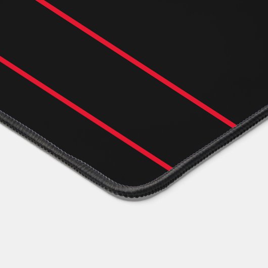 Romantisch, Elegant Rood Damask gepersonaliseerd Bureaumat (Hoek)