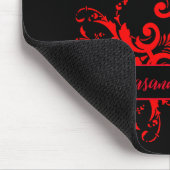 Romantisch, Elegant Rood Damast Muismat (Hoek)