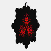 Romantisch, Elegant  Rood Damast Ornament Kaart (Rechts)