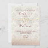 Romantisch Elegant Roos Gold Wedding Kaart (Voorkant)