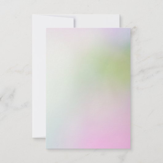 Romantisch Elegant Roos Witte Orchideeën Bruiloft Kaart (Achterkant)