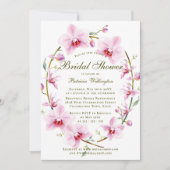 Romantisch Elegant Roze Orchideeën Vrijgezellenfee Kaart (Voorkant)