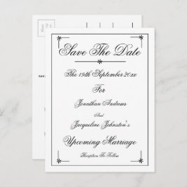 Romantisch Elegant Save The Date Invitation Briefk Uitnodiging Briefkaart