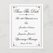 Romantisch Elegant Save The Date Invitation Briefk Uitnodiging Briefkaart (Voorkant)