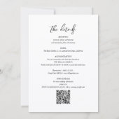 Romantisch Elegant Schrift Calligrafie Bruiloft Kaart (Achterkant)
