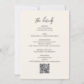 Romantisch Elegant Schrift Calligrafie Bruiloft Kaart (Achterkant)