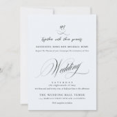 Romantisch Elegant Schrift Calligrafie Bruiloft Kaart (Voorkant)