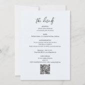 Romantisch Elegant Schrift Calligrafie Bruiloft Kaart (Achterkant)