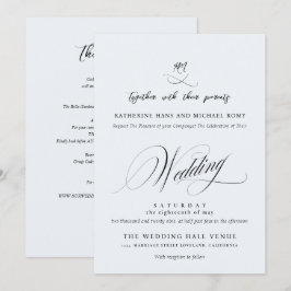 Romantisch Elegant Schrift Calligrafie Bruiloft Kaart