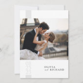 Romantisch Elegant Script Foto Huwelijksuitnodigin Kaart (Voorkant)