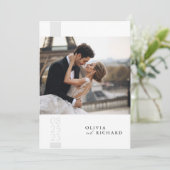 Romantisch Elegant Script Foto Huwelijksuitnodigin Kaart (Staand voorkant)