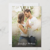 Romantisch Elegant Script Fotohuwelijksuitnodiging Kaart (Voorkant)