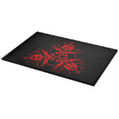 Romantisch, Elegant Vintage Damast Rood Goth Snijplank (Hoek)