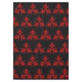 Romantisch, Elegant Vintage Damast Rood Goth Tafelkleed (Voorkant)