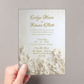 Romantisch Elegante Frosted Acryl Uitnodiging (Insitu (Draagbaar))