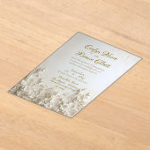 Romantisch Elegante Frosted Acryl Uitnodiging (Laagn)